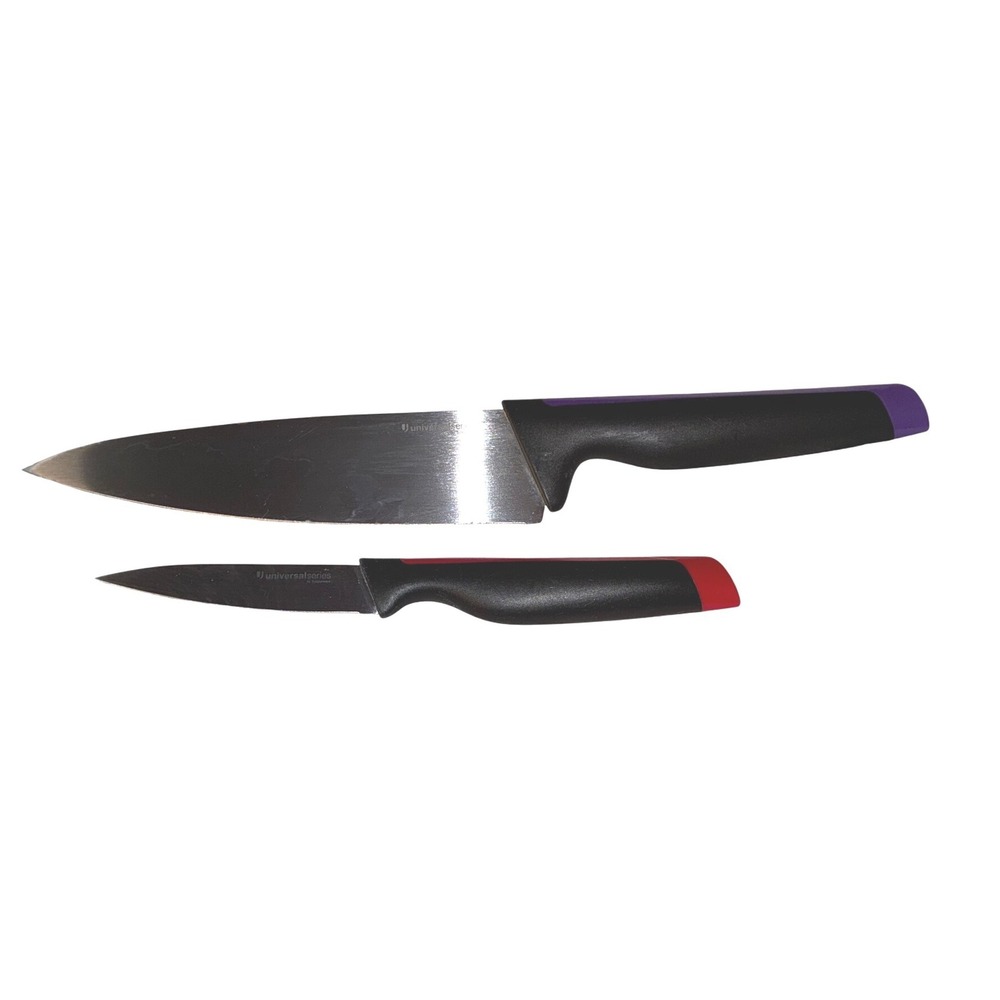 Tupperware Universal Series Stainless Steel Chef Knife and Paring Knife Set